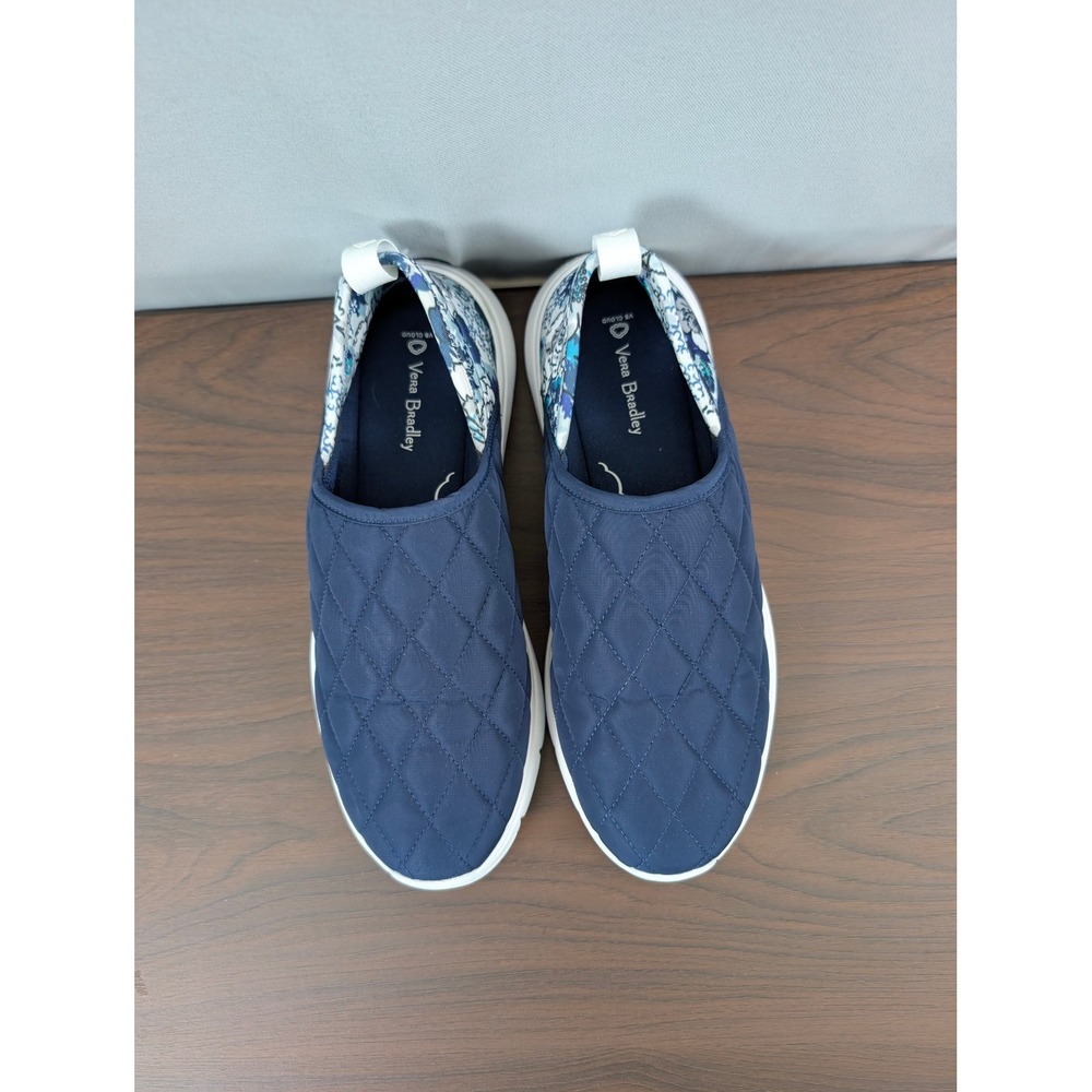 Vera Bradley Slip On Sneakers Womens Size 8 Navy Blue Excellent - Picture 2 of 8